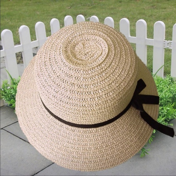 🌟Floppy foldable Straw wide brim hat NWT - Picture 3 of 6